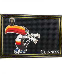 Guinness Toucan Soccer PVC Bar Mat, 18" x 12"