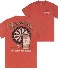 Miller High Life Darts and Beer Front and Back T-Shirt by Junk Food