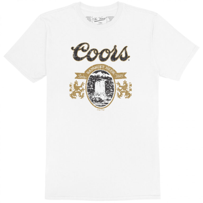 Coors Mountain Logo Rocky’s Distressed White T-Shirt