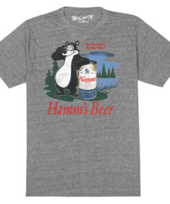Hamm's Bear Logo Heather Grey Premium Retro Brand Men's T-Shirt