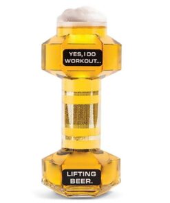 Barbell Yes I Do Workout Beer Glass