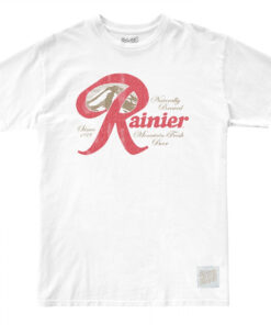 Rainier Beer Naturally Brewed Classic Logo White T-Shirt
