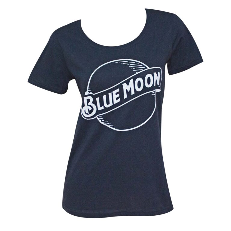 Blue Moon Women’s Navy Blue Round Logo T-Shirt