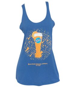 Blue Moon Beer Glass Women's Racerback Blue Tank Top