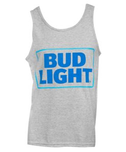 Men's Bud Light Beer Grey Tank Top