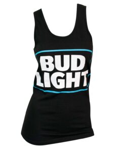 Women's Bud Light Beer Black Tank Top