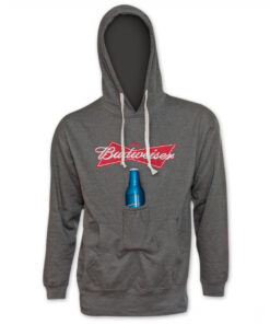 Budweiser Bowtie Can Logo Beer Pouch Hoodie