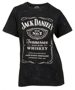 Jack Daniels Label Women's Mineral Wash T-Shirt