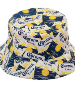 Corona Extra Labels Mens Beer Bucket Hat