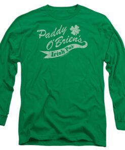 St. Patrick's Day Paddy O'Briens Irish Pub Green Long Sleeve T-Shirt
