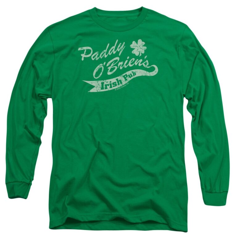 St. Patrick’s Day Paddy O’Briens Irish Pub Green Long Sleeve T-Shirt