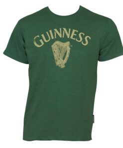 Guinness Men's Green Distressed Harp T-Shirt