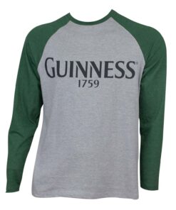 Guinness Men's Grey Baseball T-Shirt