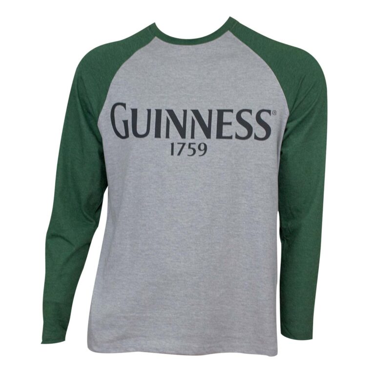 Guinness Men’s Grey Baseball T-Shirt