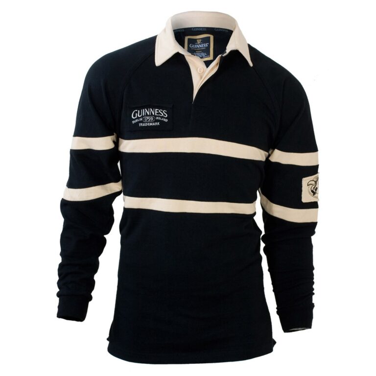 Guinness Black and Cream Rugby Shirt