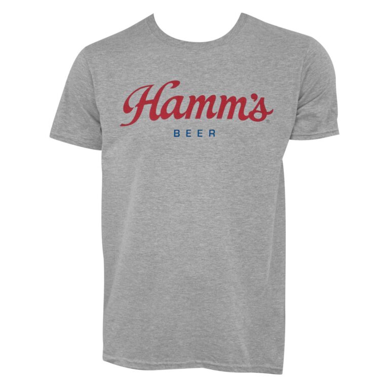 Hamm’s Men’s Grey Script Logo T-Shirt