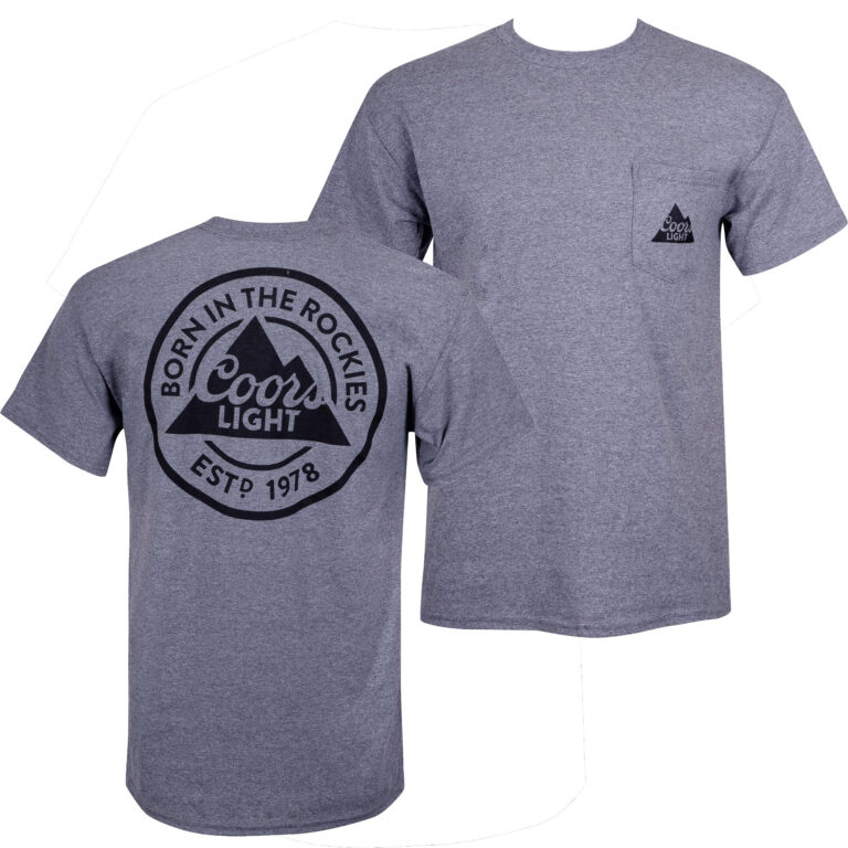 Coors Light Men’s Grey Pocket T-Shirt
