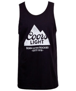 Coors Light Beer Mountain Logo Men's Black Tank Top