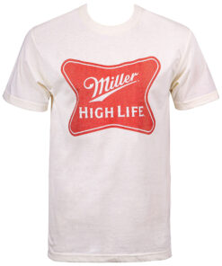 Miller High Life Beer Classic Logo Men’s Cream T-Shirt