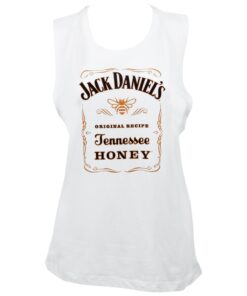 Jack Daniels Tennessee Honey Women's White Muscle Tank