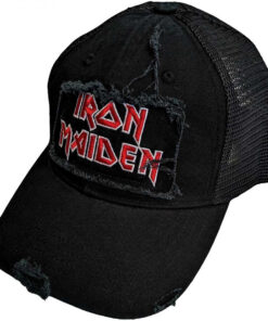 Iron Maiden Logo Distressed Adjustable Snapback Hat