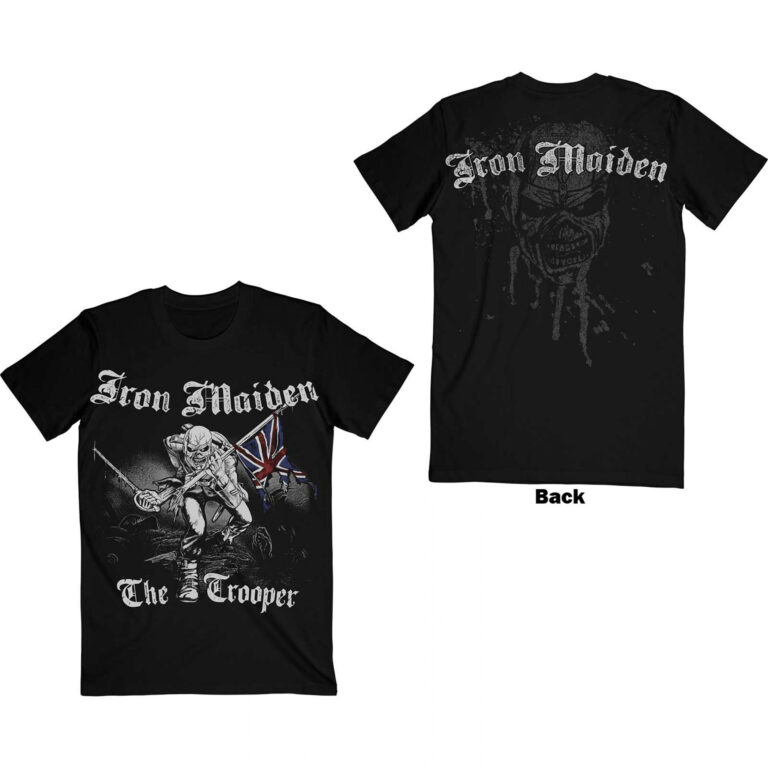 Iron Maiden The Trooper Front and Back Print T-Shirt