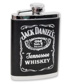 Jack Daniel's Old No. 7 Label Leather Flask