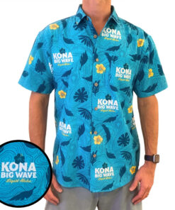 Kona Beer Big Wave Liquid Aloha Tropical Bros. Hawaiian Shirt