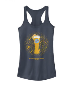 Blue Moon Racer Back Navy Blue Women's Tank Top