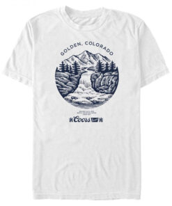 Coors Banquet Beer Golden Colorado Mountains Logo T-Shirt
