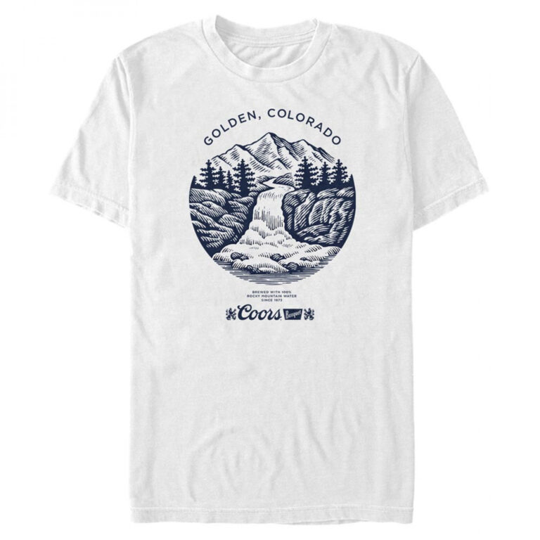 Coors Banquet Beer Golden Colorado Mountains Logo T-Shirt