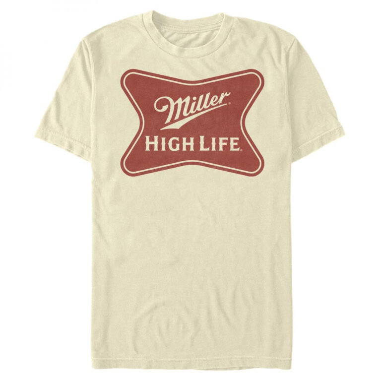 Miller High Life Logo on Cream T-Shirt