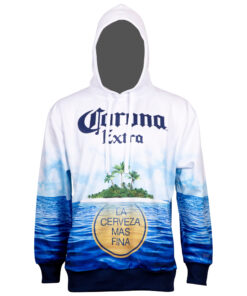 Corona Extra Beer Sublimated Beach Scene Hoodie