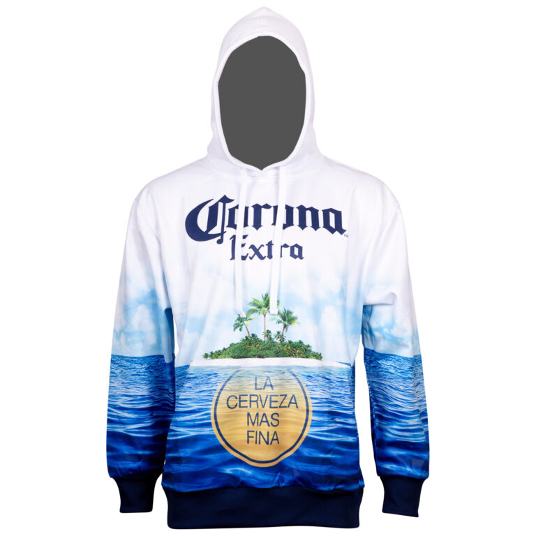 Corona Extra Beer Sublimated Beach Scene Hoodie