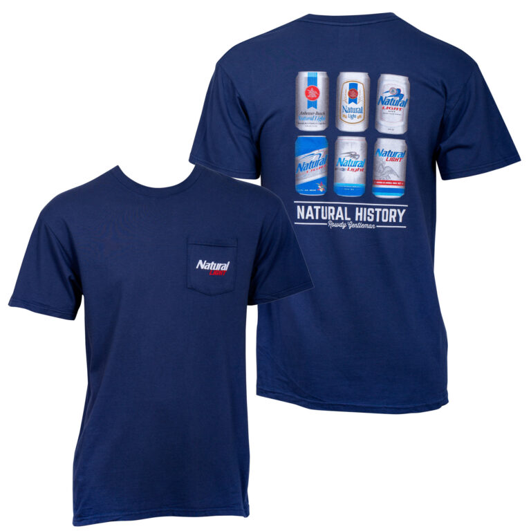 Natty Light Natural History Rowdy Gentleman Blue Men’s T-Shirt