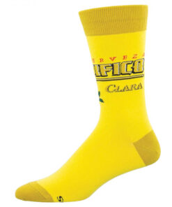 Pacifico Cerveza Clara Classic Yellow Brand Men's Socks