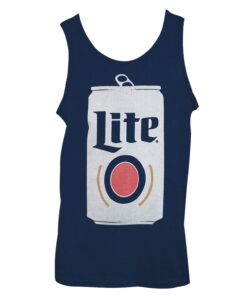Miller Lite Can Design Men's Blue Tank Top