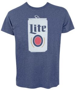 Miller Lite Can Men's Heather Navy Blue T-Shirt