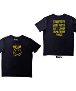 Nirvana Flower Sniffin Front and Back Print T-Shirt