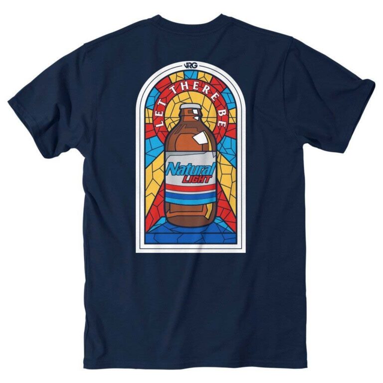 Natural Natty Light Stained Glass Rowdy Gentleman Men’s Blue T-Shirt