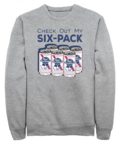 Pabst Blue Ribbon Check Out My Six-Pack Long Sweatshirt