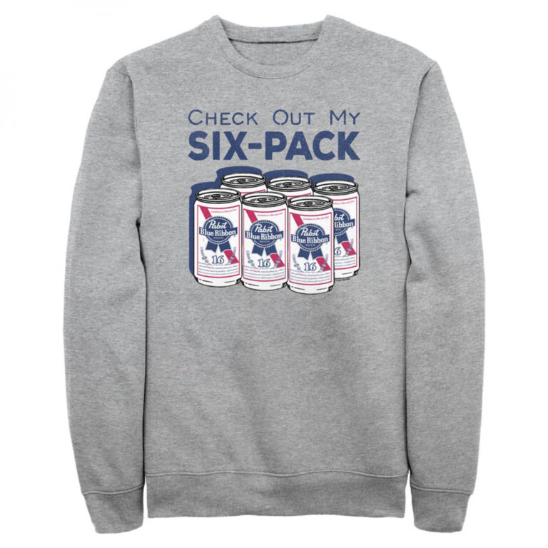 Pabst Blue Ribbon Check Out My Six-Pack Long Sweatshirt