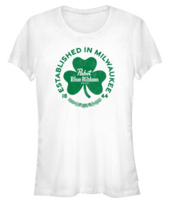 Pabst Blue Ribbon Established in Milwaukee Clover Women's T-Shirt
