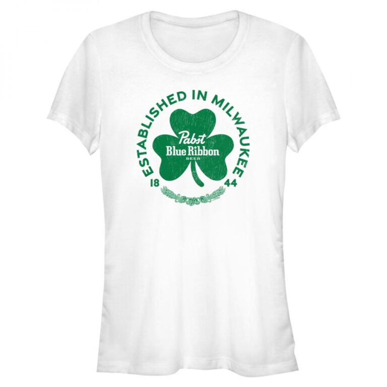 Pabst Blue Ribbon Established in Milwaukee Clover Women’s T-Shirt