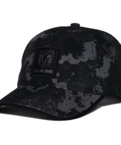 Ram Logo Woven Patch All Over Print Camo Pre-Curved Adjustable Hat