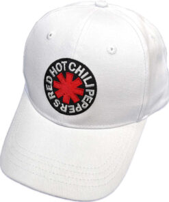 Red Hot Chili Peppers Embroidered Logo White Colorway Adjustable Snapback Hat