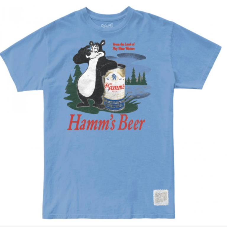 Hamm’s Beer Classic Bear and Can Throwback Style T-Shirt