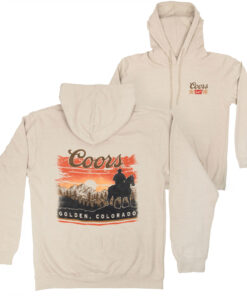 Coors Sunset in Golden Colorado Print Sand Pull-Over Hoodie
