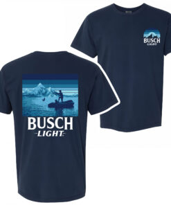 Busch Light Fishing Front and Back Print T-Shirt