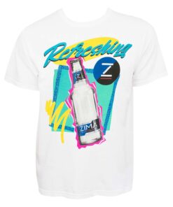 Zima Men's White Retro Logo T-Shirt